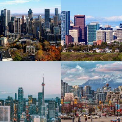 Montréal, Calgary, Toronto et Vancouver